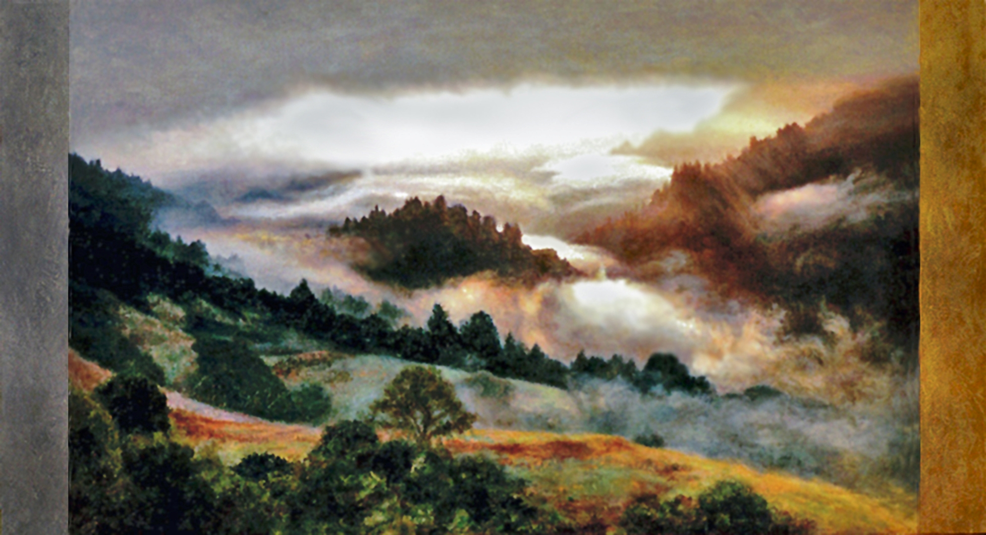 Eastern Meditation 1, Oil, 26" x 48", Sold