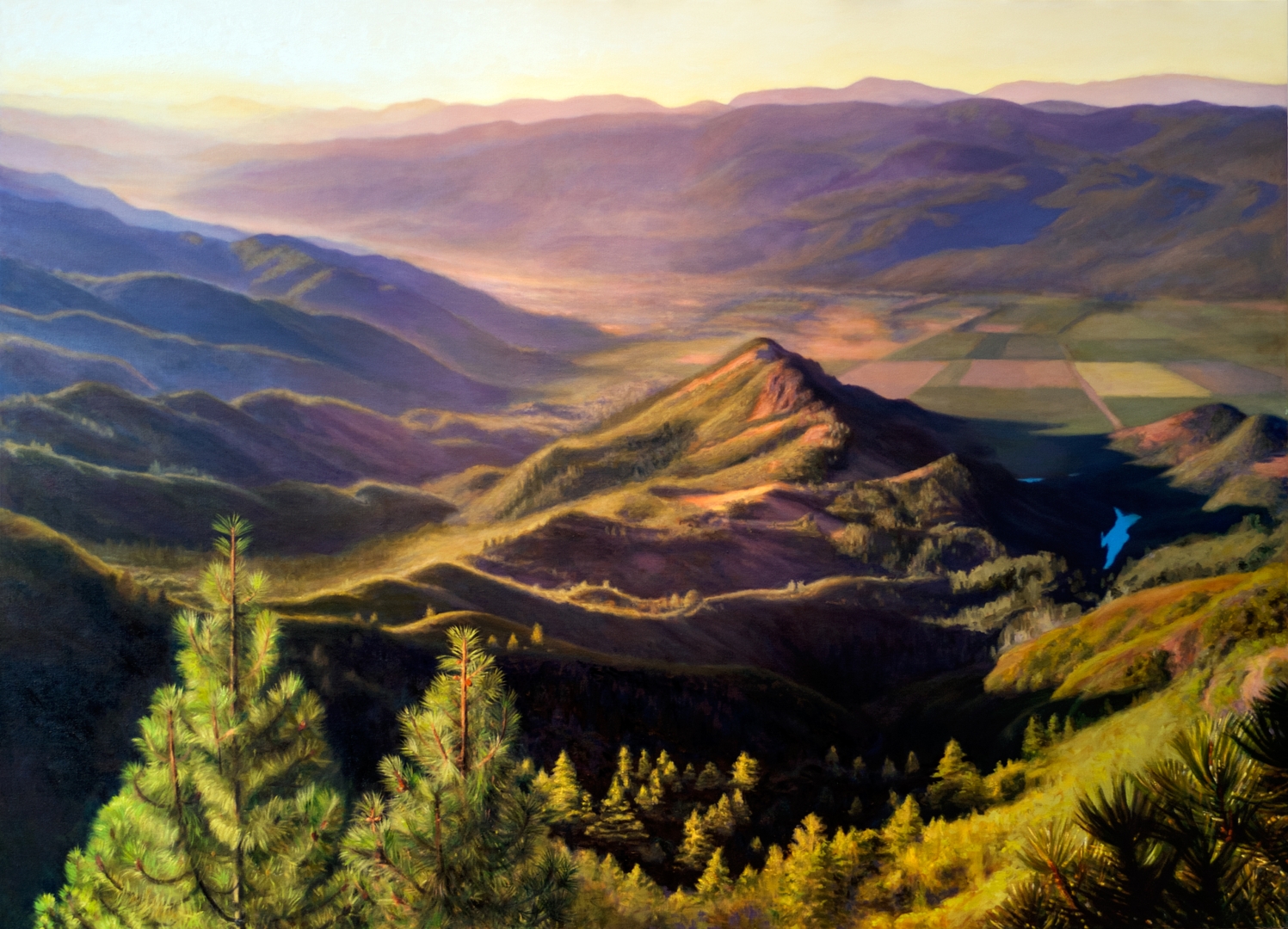 Napa Valley from Mt Saint Helena, Oil, 54" x 72", Sold